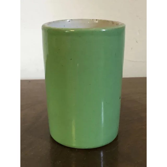 19th Century Antique 19th Century Chinese Monochrome Porcelain Vase in Bright Green Glaze For Sale - Image 5 of 12
