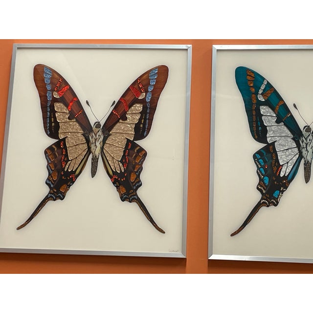 Michele Astolfi, Red Butterfly, 2000s, Mixed Media, Framed For Sale - Image 3 of 7