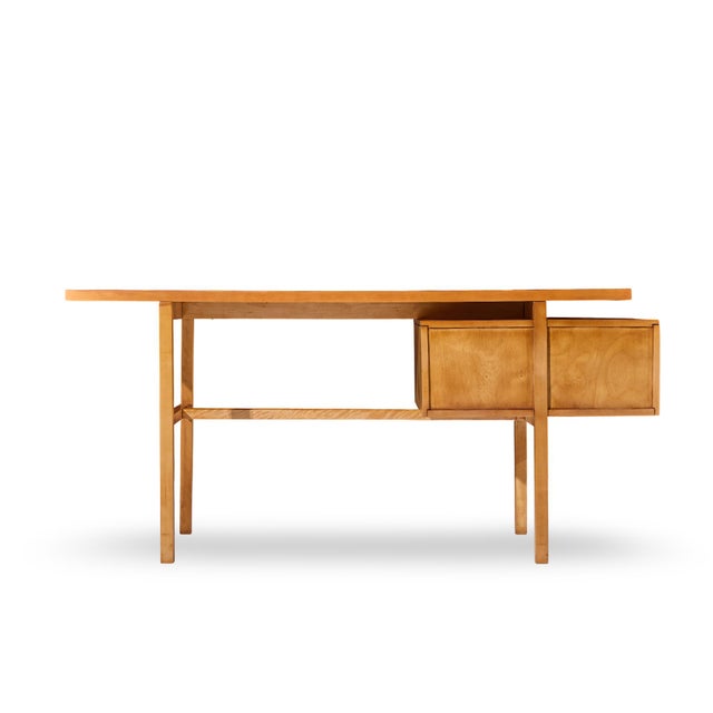 Glenn of California Mid Century Walnut and White Formica Desk For Sale In Chicago - Image 6 of 9