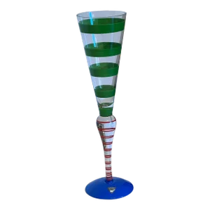 Late 20th Century Anne Nilsson for Orrefors "Clown" Champagne Flute