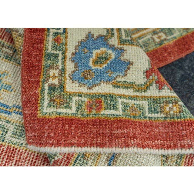 Turkish Oushak Rug 2'7" x 6'2" #19523 For Sale In Houston - Image 6 of 8
