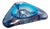 Large Triangular Blue Murano Glass Trinket Bowl, Italy, 1970s For Sale