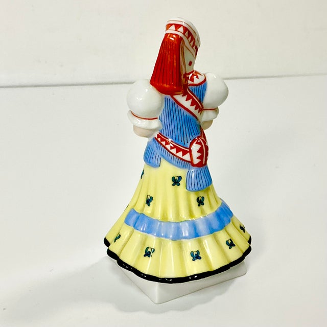 Mid 20th Century Vintage Herend Porcelain Hungarian Folk Dancer Figurine in Native Attire For Sale - Image 5 of 10