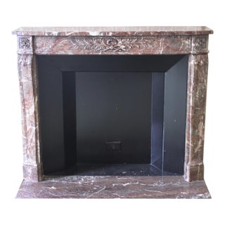 Waldorf Astoria Brown Louis XVI Regency Marble Mantel For Sale