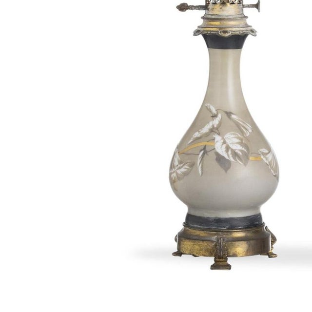 19th Century Frosted Glass Lamps, Set of 2 For Sale - Image 3 of 6
