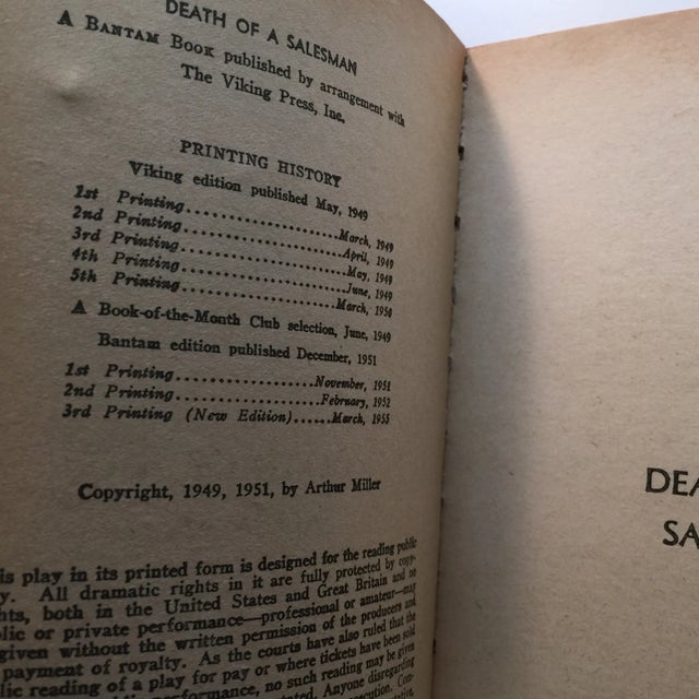 Death of a Salesman Arthur Miller 1955 For Sale - Image 5 of 8