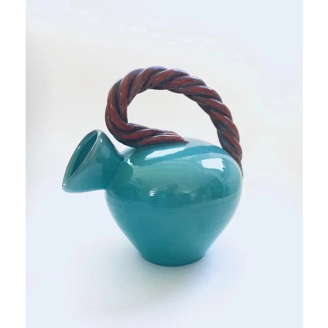 Art Studio Pottery Low Rope Decanter by Alexandre De Wemmel, Belgium, 1950s For Sale - Image 10 of 12