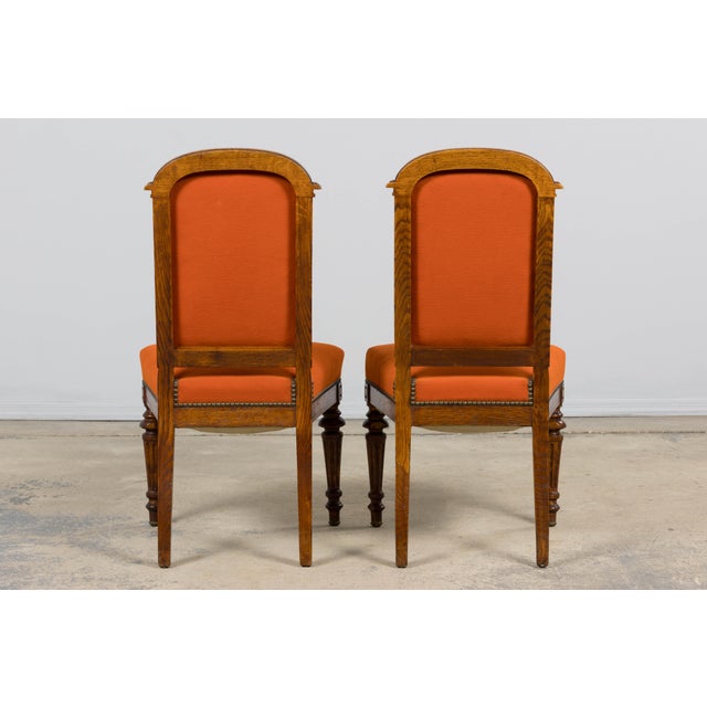 Antique French Napoleon III Style Oak Dining Chairs - Set of 12 For Sale - Image 18 of 18
