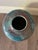 American Raku Studio Pottery Vase Copper Blue Luster Glaze Signed For Sale - Image 3 of 7