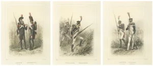 Raffet, Napoleonic Infantry Soldiers: Sapper, Cannoneer, Voltigeur, Fusilier, 1859, Print