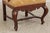 Pair French Oak Carved Wing Back Damask Chairs For Sale - Image 12 of 18