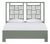 Finn Standard Bed Queen - Evergreen For Sale