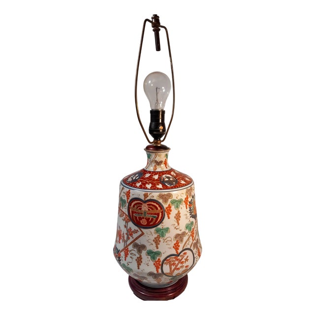 Japanese Porcelain Table Lamp For Sale