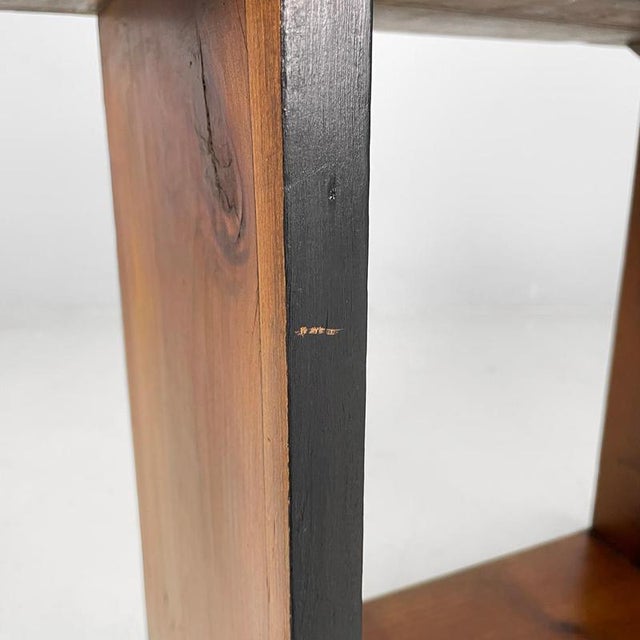 Italian Art Deco Wooden Coffee Table with Painted Black Rounded Profiles, 1940s For Sale - Image 12 of 18