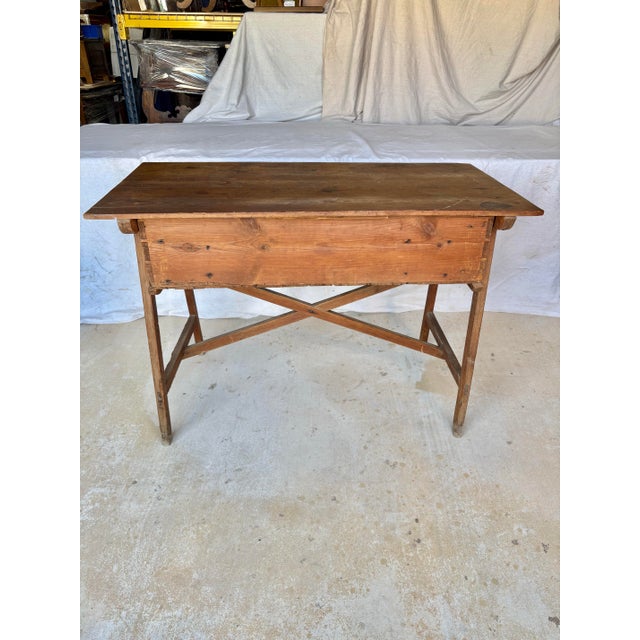 19th Century Spanish Pine One Drawer Side Table For Sale - Image 12 of 12