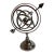 Mid=Century Rotating Nicol Armillary With Arrow and Small Center Globe For Sale
