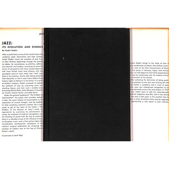 Traditional "Jazz: Its Evolution and Essence" 1956 Hodeir, Andre For Sale - Image 3 of 5