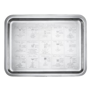 Vintage French Silver Plated Cocktail Tray from Christofle, 1920 For Sale