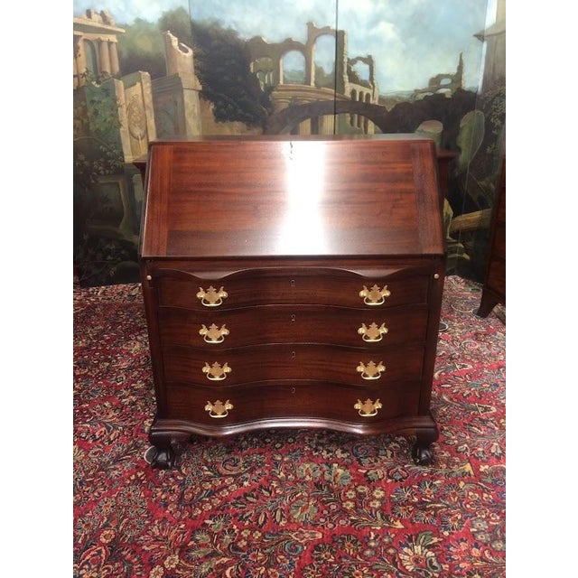 Vintage Secretary Desk, Mahogany Slant Front Desk For Sale - Image 4 of 16