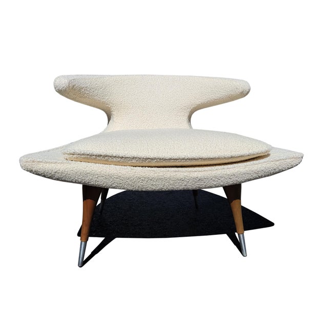 Such an incredible design for that Karpen of California “Horn” lounge chairs Steel frame with poured foam Raised on...