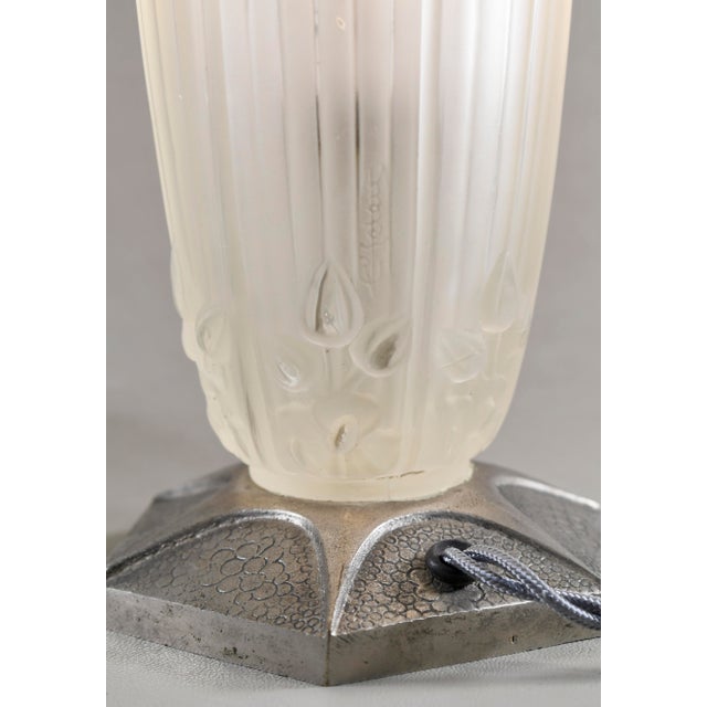 French Art Deco Table Lamp by Georges Leleu - Hanots 1925 France For Sale - Image 10 of 18