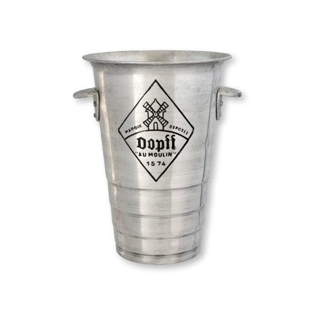 French Vintage "Dopff Au Moulin" Champagne Bucket For Sale - Image 3 of 5