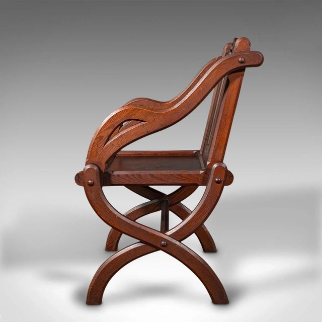 1900s Pair of Antique English Glastonbury Chairs For Sale - Image 6 of 13