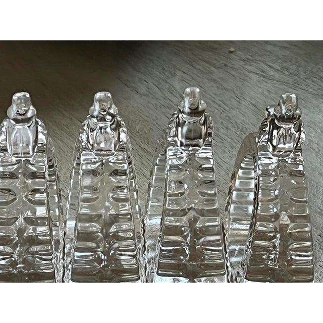 Traditional Mid 20th Century the Byrdes Collection by Hofbauer Crystal Napkin Ring, Made in Germany- Set of Four For Sale - Image 3 of 10