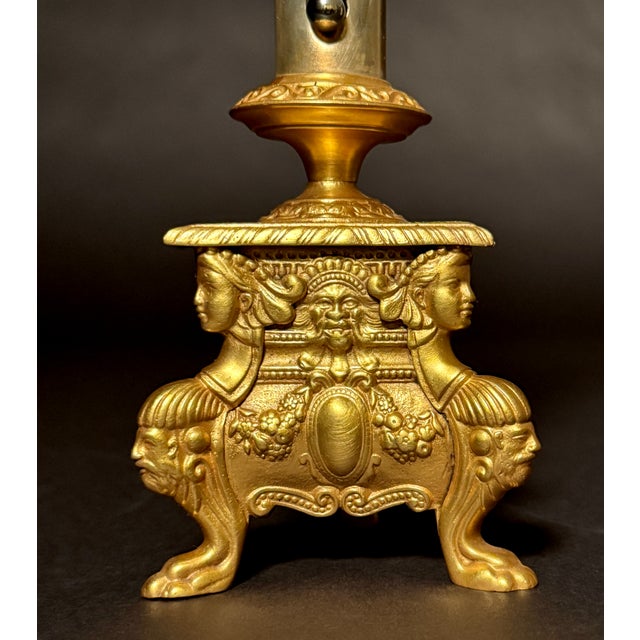 Grand Tour Grand Tour Neoclassical Gilt and Silvered Bronze Thermometer For Sale - Image 3 of 11