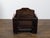 Wood Moroccan 1900s Club Chair with Geometric Bone Inlay and Cushion For Sale - Image 7 of 12