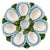 Blue Contemporary Italian Ceramic Oyster & Deviled Egg Plate – Bassano Del Grappa Majolica For Sale - Image 8 of 9