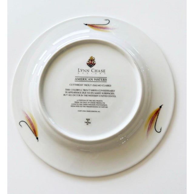 1990s Sporting Porcelain Trout Luncheon Plates, Set of Four For Sale In Dallas - Image 6 of 12