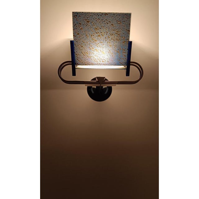 Italian Post Modern Sconce attributed to Perry A. King & S. Mirand for Arteluce, 1980s For Sale - Image 18 of 18