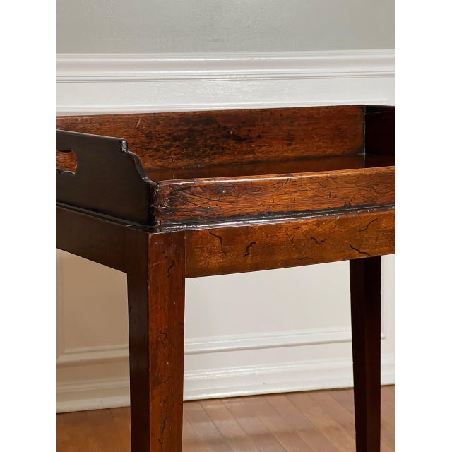 19th Century English Mahogany Butler Serving Tray on Stand For Sale - Image 10 of 17