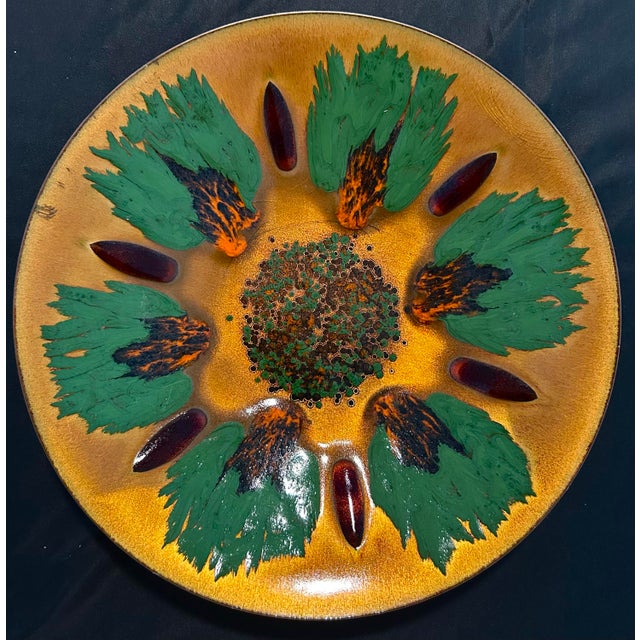 Offered is a phenomenal set of vintage signed original Edwards Star Gump’s copper & enamel decorative plates. Gump’s is a...