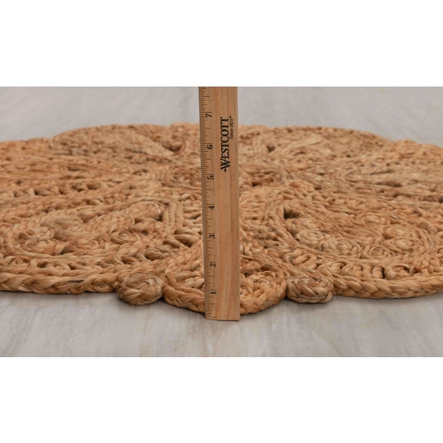 Handwoven Natural Jute Round Rug -8 Foot For Sale - Image 6 of 8