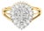 10K Yellow Gold Diamond Cocktail Ring (1/4 Cttw, I-J Color, I3 Clarity) - Size 6 For Sale