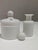 Mid 20th Century French Opaline Glass Apothecary Bottles by Portieux Vallerysthal For Sale - Image 5 of 7
