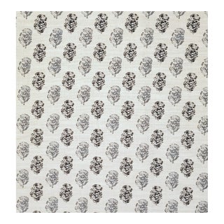 Pk Lifestyles Charcoal "Posey" Cotton/Linen Basketweave Blend Fabric- 7.8 Yards For Sale