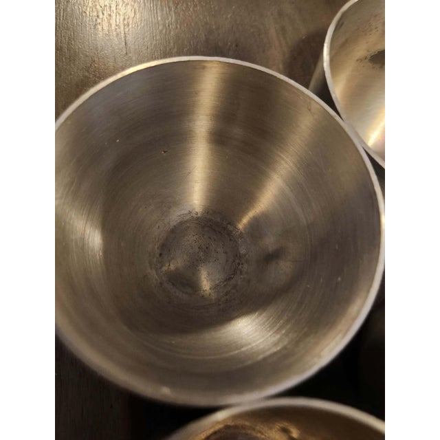 A matching set of four (4) vintage Pewter Jefferson cups manufactured by the highly prestigious Stieff Company. Stieff was...