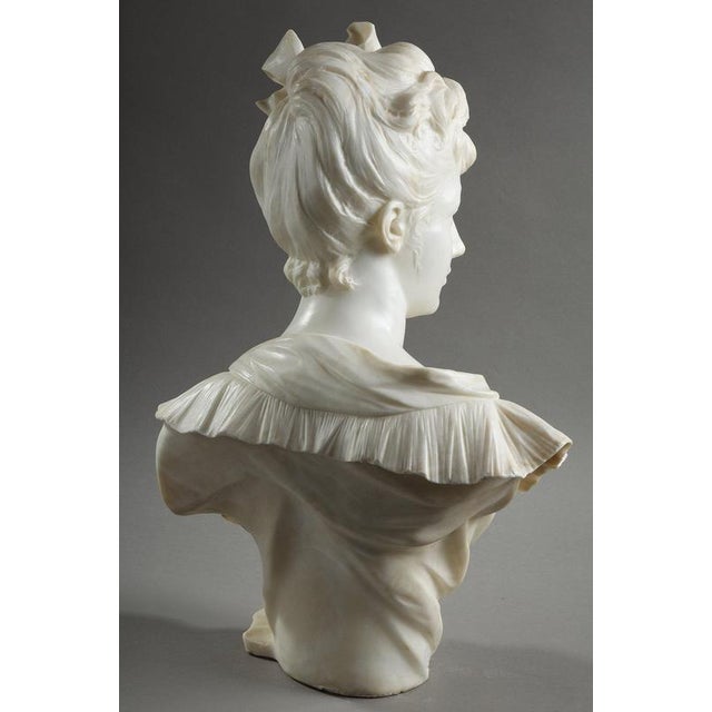 Henri Emile Allouard, Bust of a Woman, 1880, Marble For Sale - Image 6 of 18