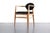 Mid-Century Modern Set of Two Mid Century Modern Accent Chairs in Blonde Oak and Black Upholstery For Sale - Image 3 of 6