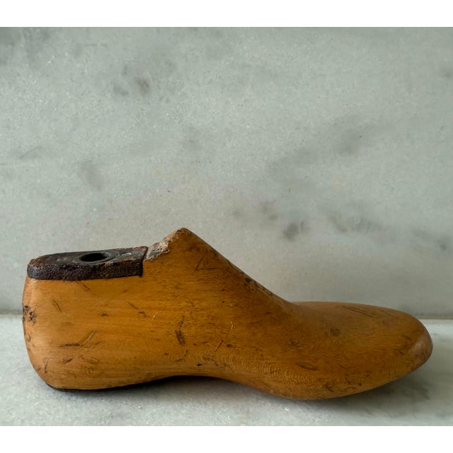 Wood Pair of Vintage Wooden Shoe Forms or Shoe Lasts For Sale - Image 7 of 10