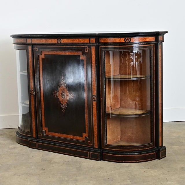 English 19th Century Ebonized Inlay Credenza For Sale - Image 17 of 18