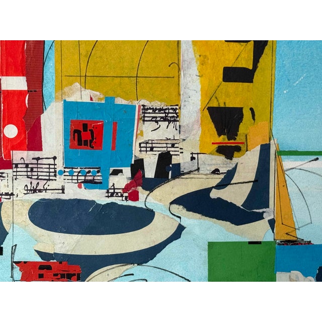 Paper Sam Middleton, Circle in the Square 89, Drawing Collage and Mixed Media on Paper For Sale - Image 7 of 10