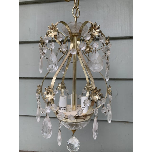 Brass Vintage Late 20th Century Italian Chandelier For Sale - Image 8 of 10