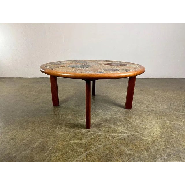 Coffee Table in Teak & Ceramic by Tue Poulsen for Haslev Møbelsnedkeri, 1960s For Sale - Image 10 of 11