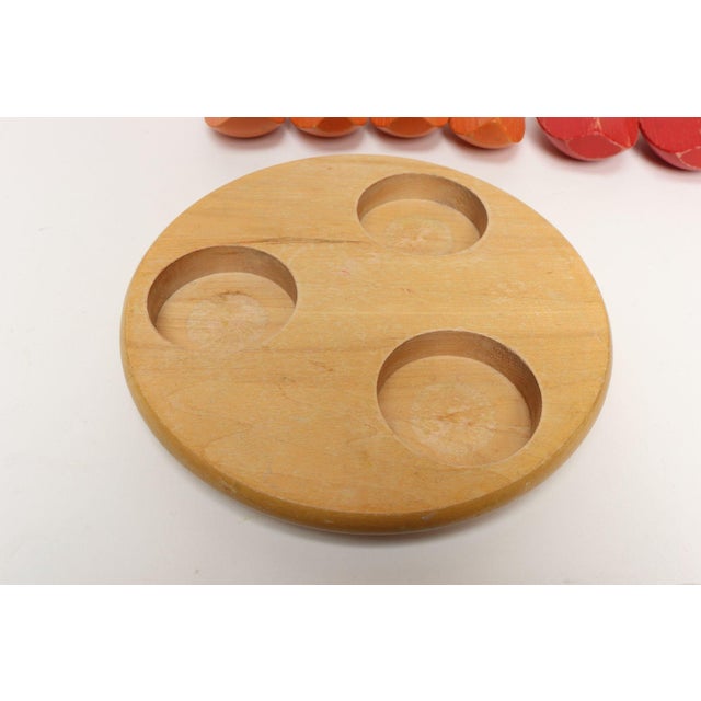 Vintage Creative Playthings Wooden Fruit Puzzle / Instructional Toy For Sale - Image 11 of 12