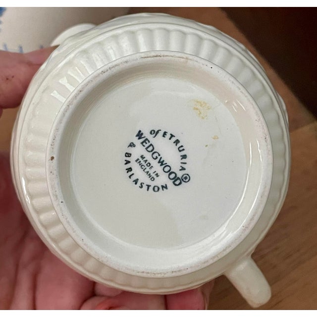 Mid 20th Century Wedgewood Devonshire Off-White Embossed Classical Hunting Creamer Cream Pitcher For Sale - Image 10 of 10