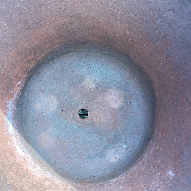 Mid 20th Century Handcrafted Glazed Terra Cotta Red Clay Large Scale Planter For Sale In Chicago - Image 6 of 12